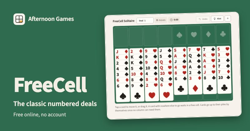 FreeCell from Afternoon Games